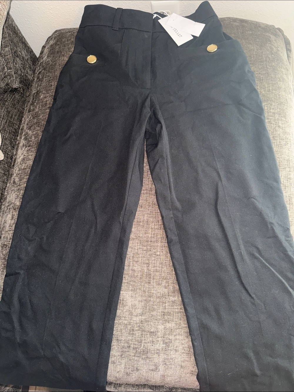derek lam pants with gold buttons size 2